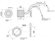 Вимикач кнопка з димером сенсорний врізний TB-07-D-5A d=20 з індикатором 12V 5A хром